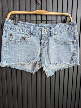 X2 Denim Laboratory Distressed Frayed Hem Shorts | Low Rise Shorty | Size 4